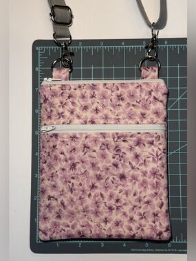 Floral Crossbody Purse in Lavender - Lightweight Women's Bag